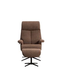 Draaifauteuil met voetbank TORIEL - Chocoladebruin KAV S00248FA09