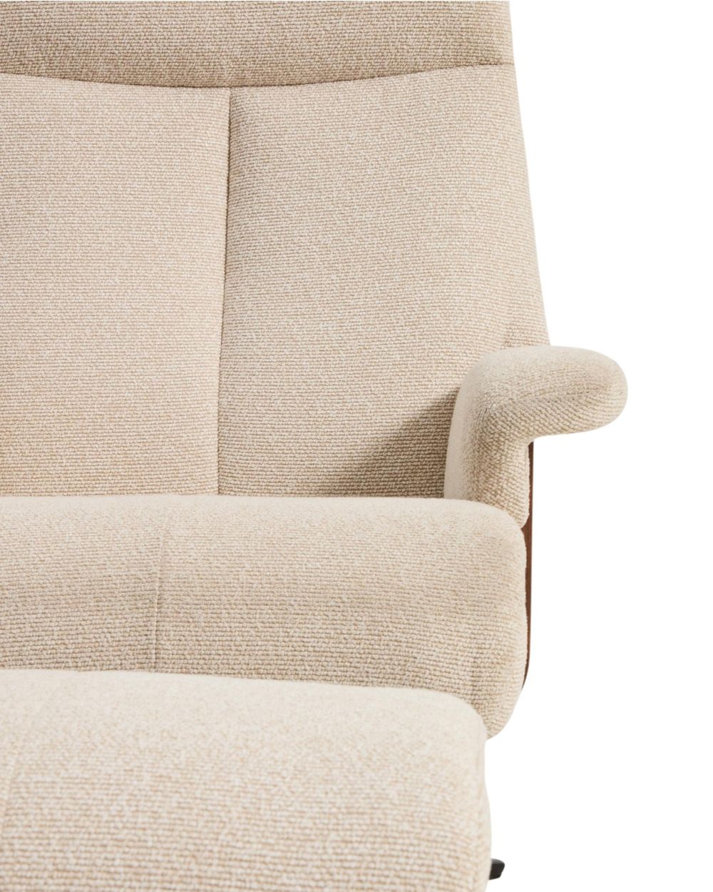 Draaifauteuil met voetbank TORIEL - Chocoladebruin KAV S00248FA12