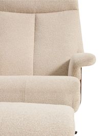 Draaifauteuil met voetbank TORIEL - Chocoladebruin KAV S00248FA12