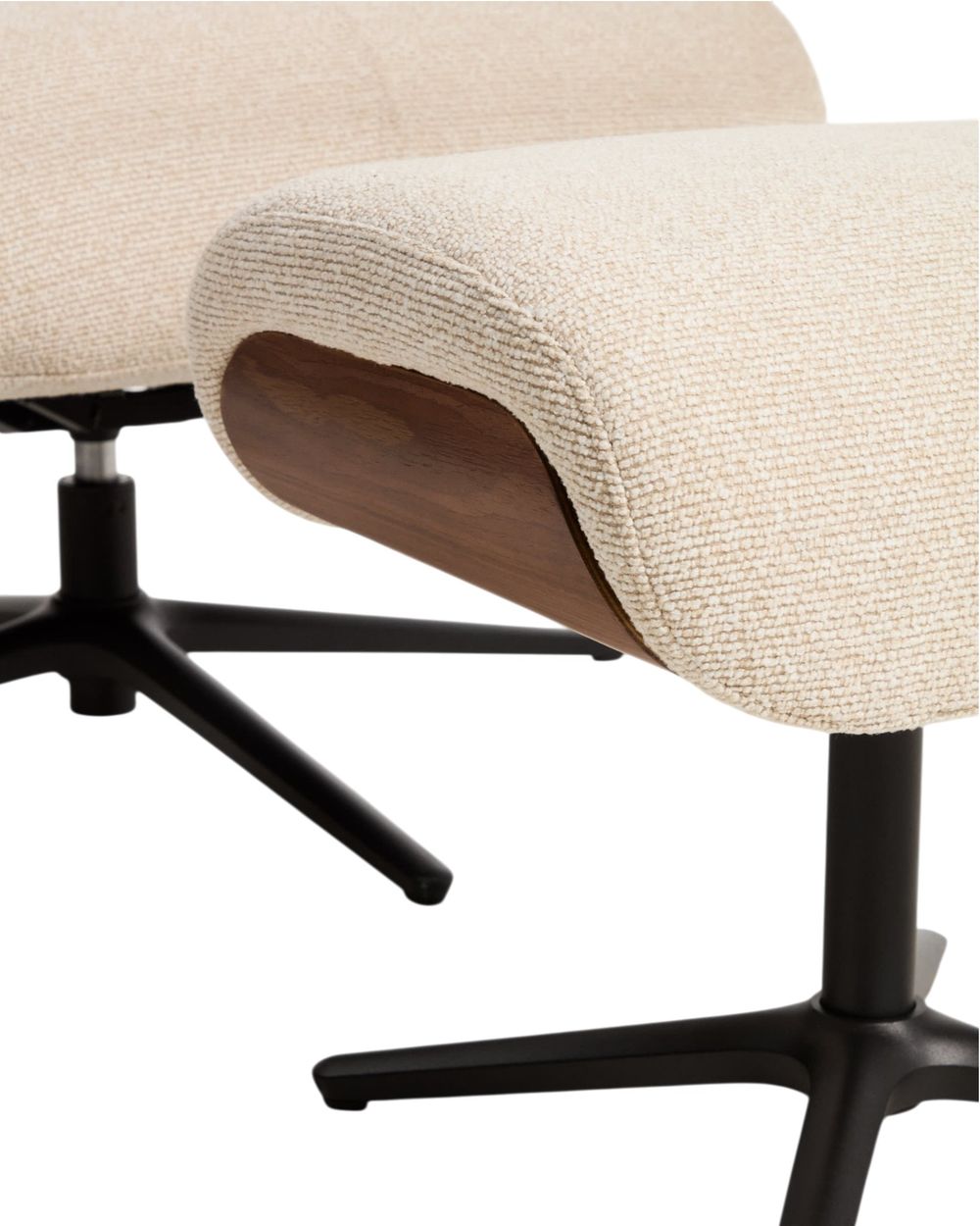 Draaifauteuil met voetbank TORIEL - Chocoladebruin KAV S00248FA12