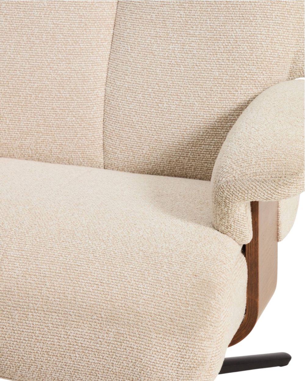 Draaifauteuil met voetbank TORIEL - Chocoladebruin KAV S00248FA12