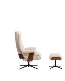 Draaifauteuil met voetbank TORIEL - Chocoladebruin KAV S00248FA12