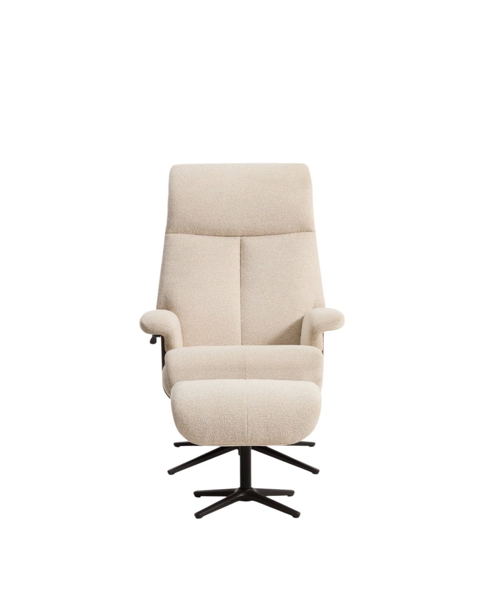 Draaifauteuil met voetbank TORIEL - Chocoladebruin KAV S00248FA12