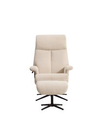 Draaifauteuil met voetbank TORIEL - Chocoladebruin KAV S00248FA12