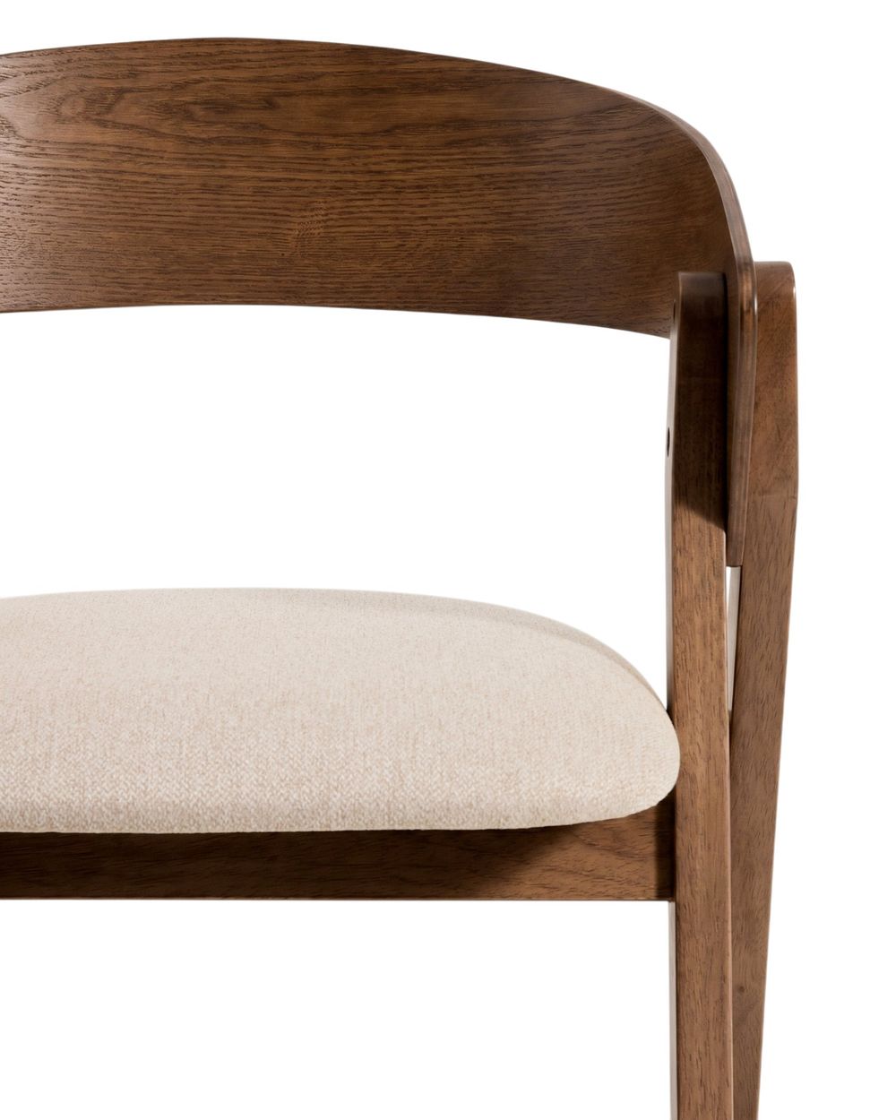Barstoel GODIA - Walnoot eikenfineer / Beige stof KAV C00506MR10