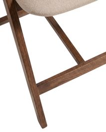 Barstoel GODIA - Walnoot eikenfineer / Beige stof KAV C00506MR10