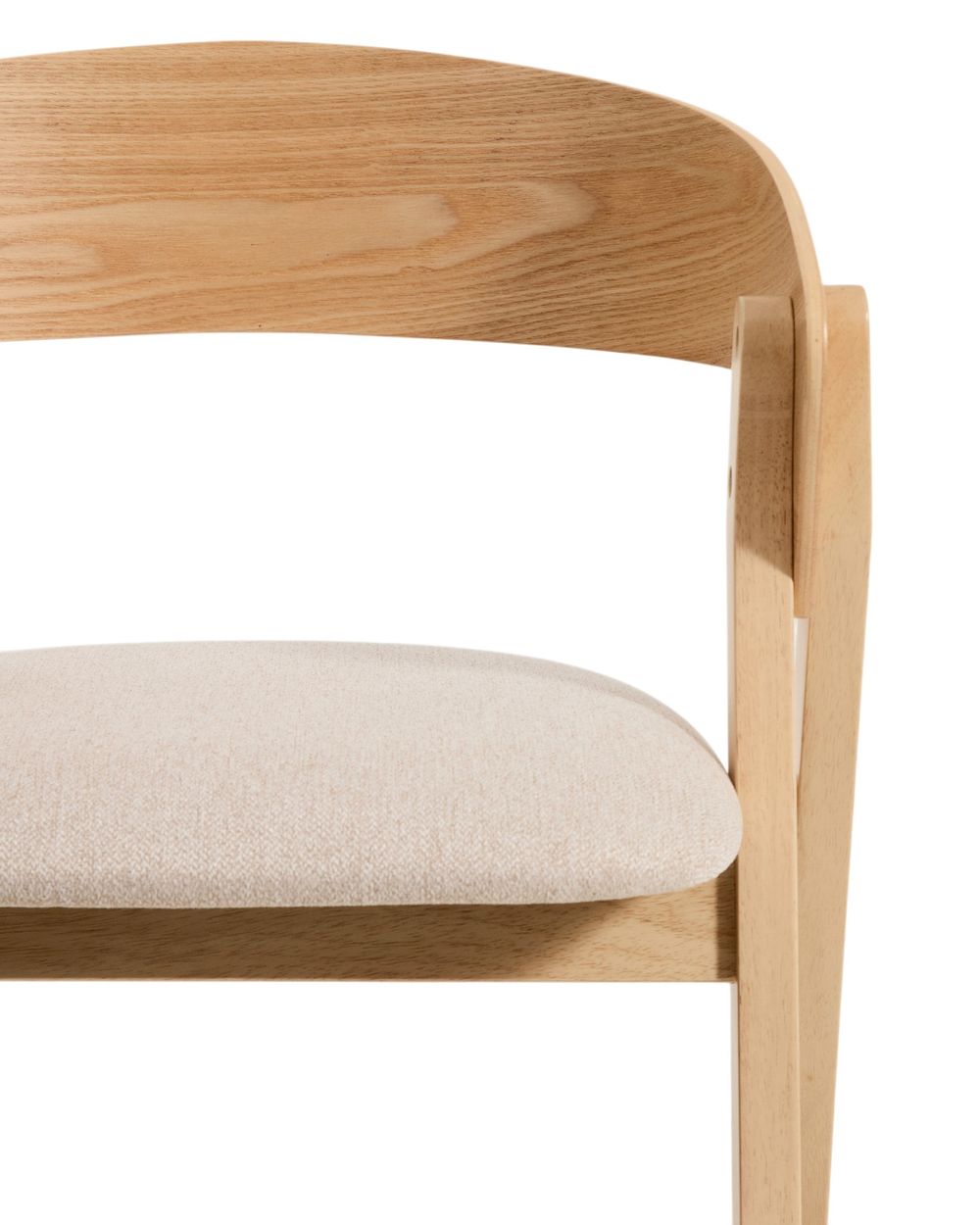 Barstoel GODIA - Walnoot eikenfineer / Beige stof KAV C00506MR12