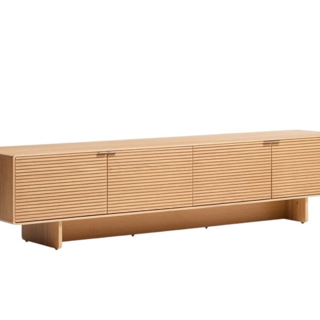 Tv-meubel NORLEN - Naturel eikenfineer