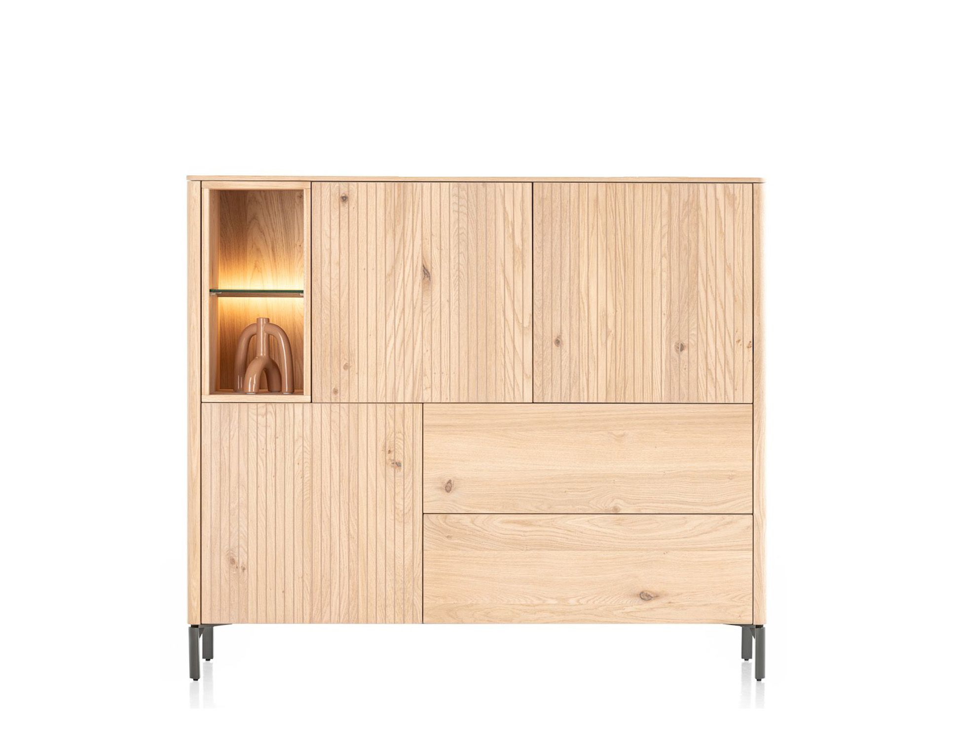 Wandkast TRENTON - Naturel eikenfineer