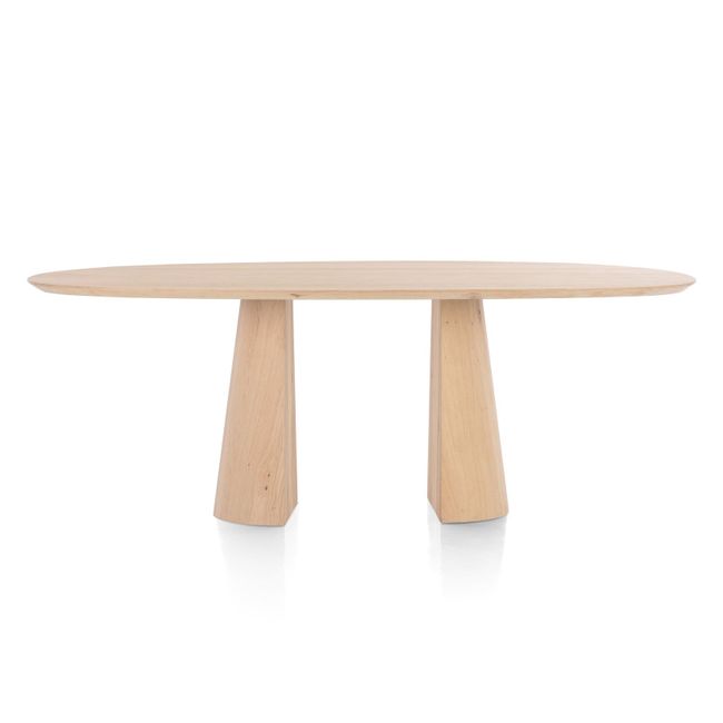 Eetkamertafel TRENTON - Donker eikenfineer