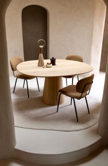 Eetkamertafel TRENTON - Donker eikenfineer XOO 59485-NAT