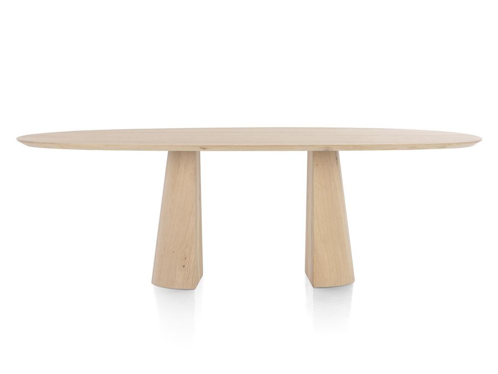 Eetkamertafel TRENTON - Naturel eikenfineer XOO 52291-NAT