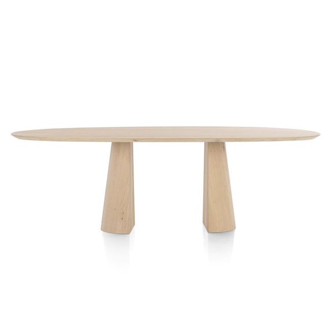 Eetkamertafel TRENTON - Donker eikenfineer