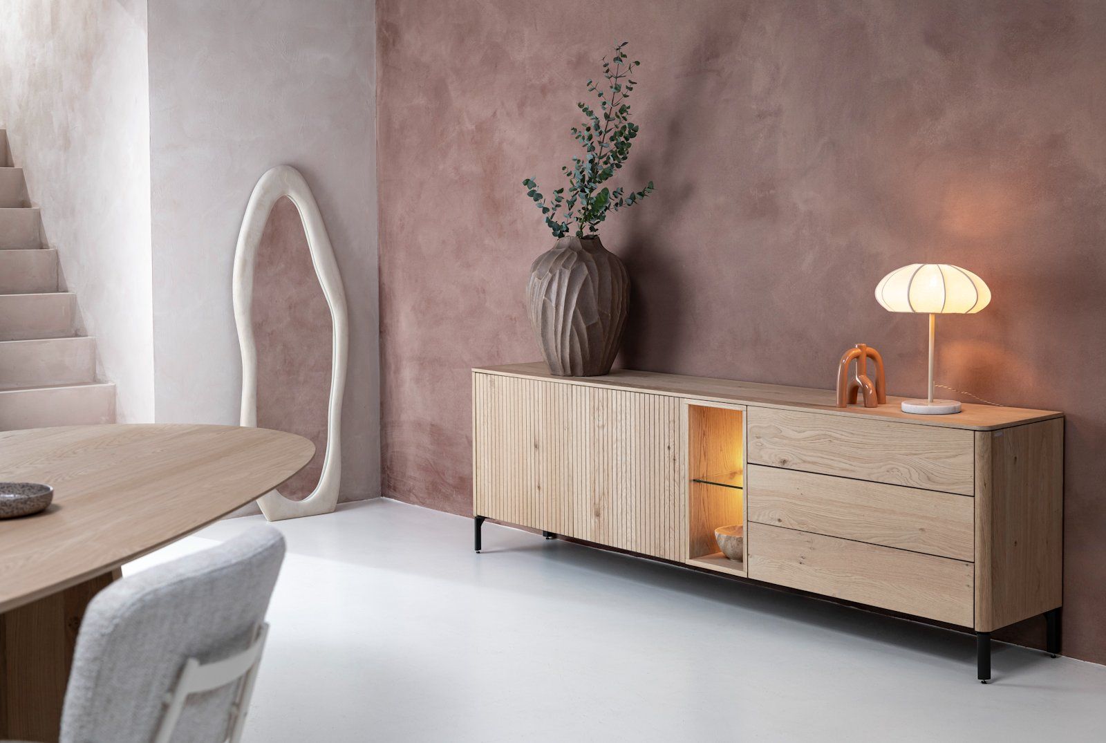 Dressoir TRENTON - Naturel eikenfineer