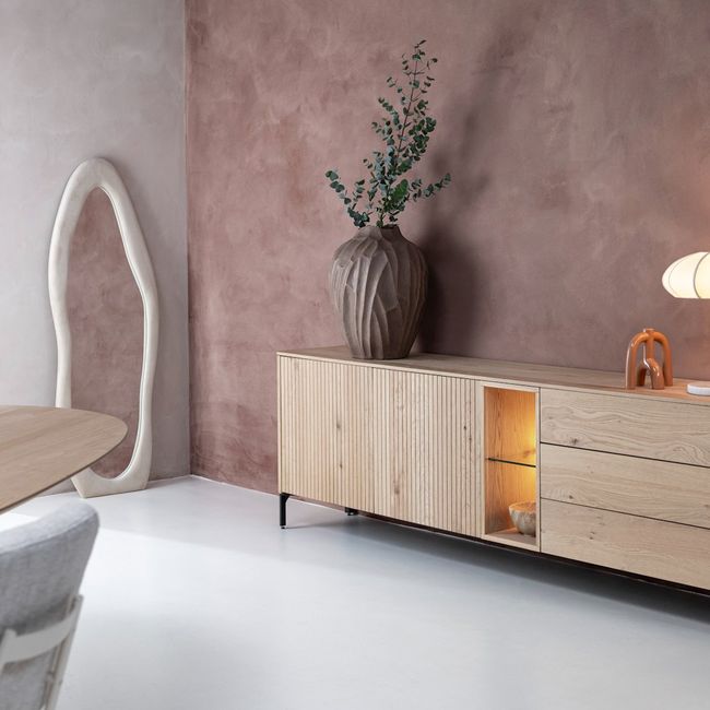 Dressoir TRENTON - Naturel eikenfineer