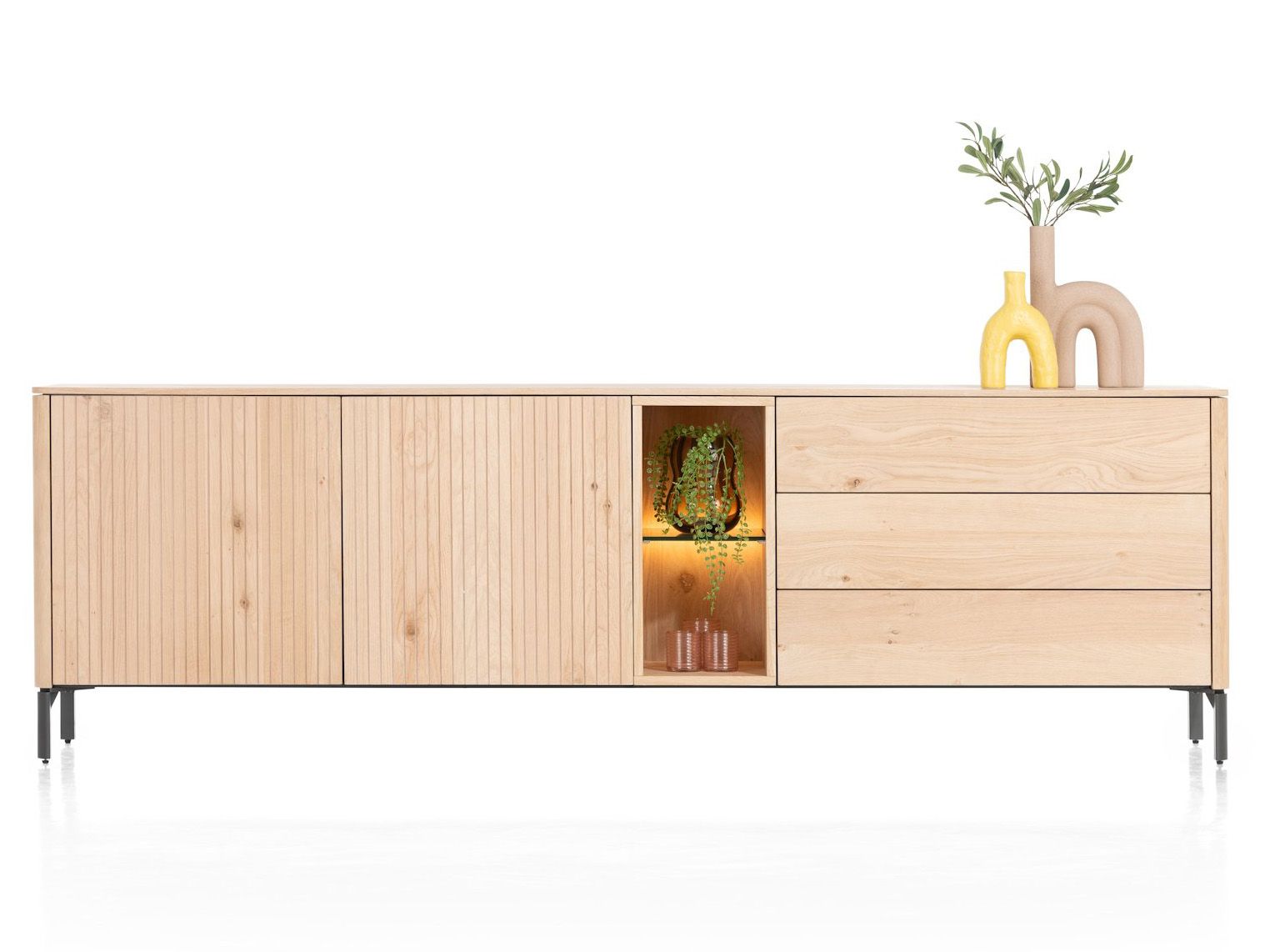 Dressoir TRENTON - Naturel eikenfineer