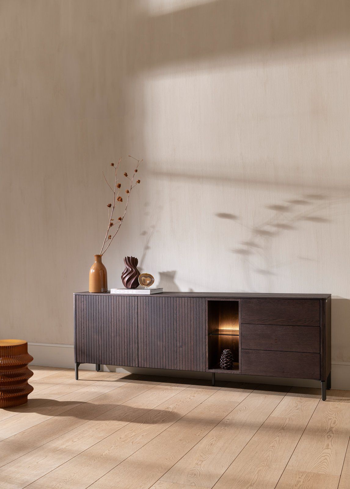 Dressoir TRENTON - Naturel eikenfineer