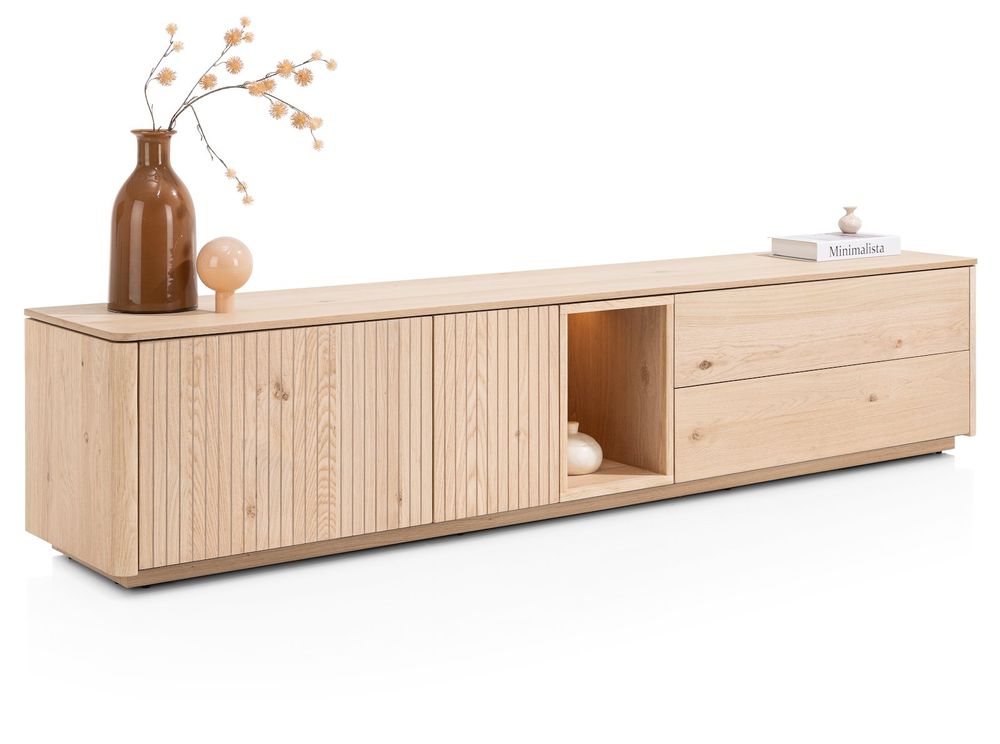 Tv-meubel TRENTON - Donker eikenfineer XOO 52281-NAT