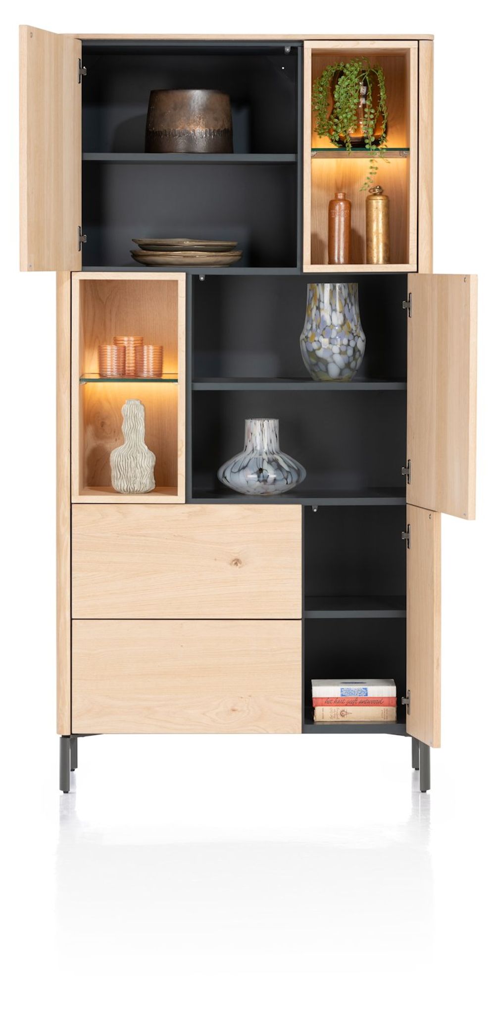 Bergkast TRENTON - Donker eikenfineer XOO 52284-NAT