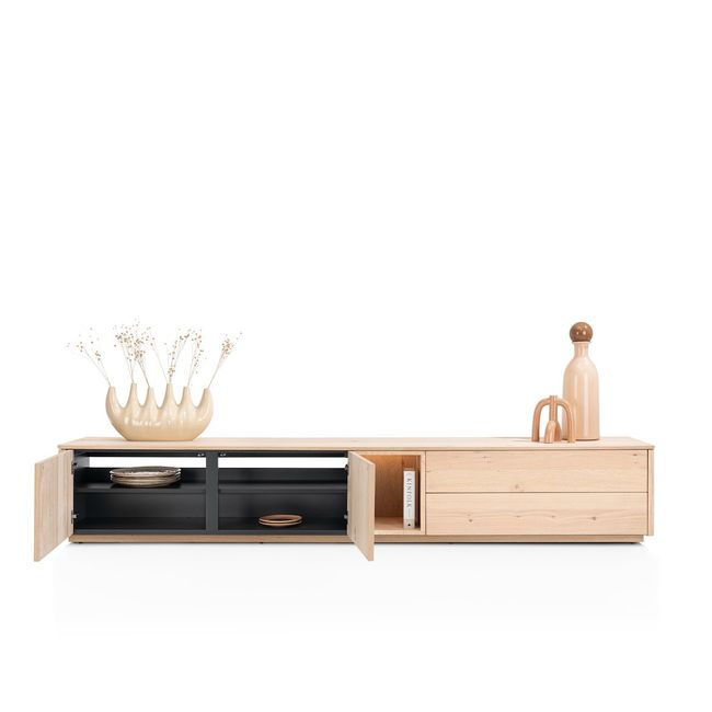 Tv-meubel TRENTON - Naturel eikenfineer