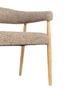 Set van 4 armstoelen AMOR - Mustard / Naturel hout C-DEZ-73-SET4