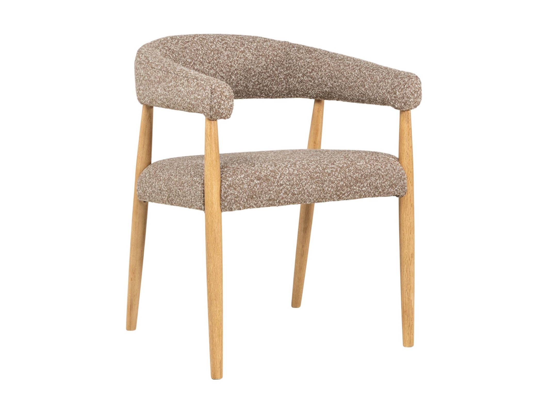 Set van 4 armstoelen AMOR - Mustard / Naturel hout