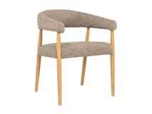 Set van 4 armstoelen AMOR - Mustard / Naturel hout C-DEZ-73-SET4