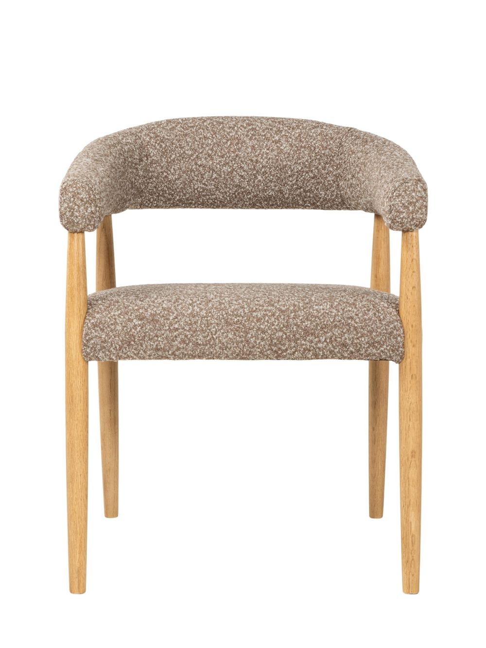 Set van 4 armstoelen AMOR - Mustard / Naturel hout C-DEZ-73-SET4