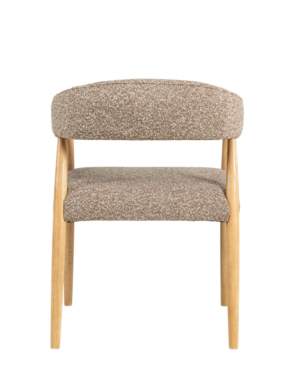 Set van 4 armstoelen AMOR - Mustard / Naturel hout C-DEZ-73-SET4