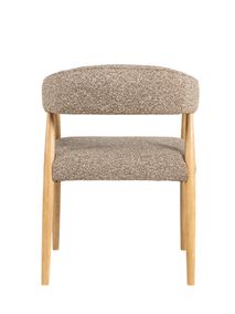 Set van 4 armstoelen AMOR - Mustard / Naturel hout C-DEZ-73-SET4
