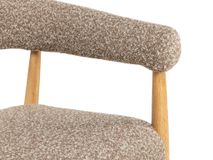 Set van 4 armstoelen AMOR - Mustard / Naturel hout C-DEZ-73-SET4