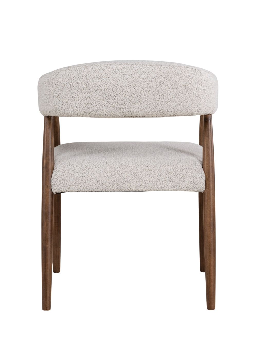 Set van 6 armstoelen AMOR - Wit / Walnoot hout C-DEZ-73-SET6