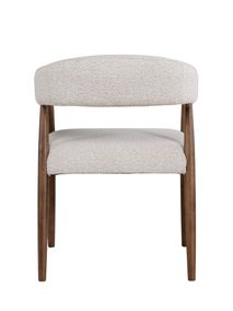 Set van 6 armstoelen AMOR - Wit / Walnoot hout C-DEZ-73-SET6