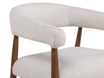Set van 6 armstoelen AMOR - Wit / Walnoot hout C-DEZ-73-SET6