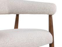 Set van 6 armstoelen AMOR - Wit / Walnoot hout C-DEZ-73-SET6