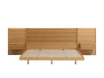 Bed met 2 nachtkastjes NORLEN - Naturel eikenfinee KAV M00085W10