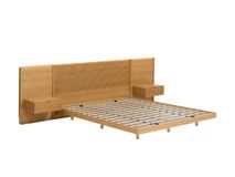 Bed met 2 nachtkastjes NORLEN - Naturel eikenfinee KAV M00085W10