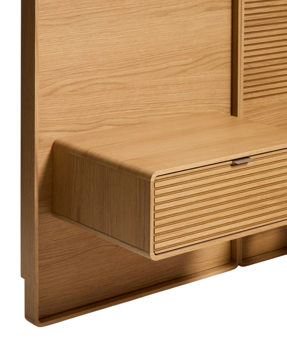 Bed met 2 nachtkastjes NORLEN - Naturel eikenfinee KAV M00084W10