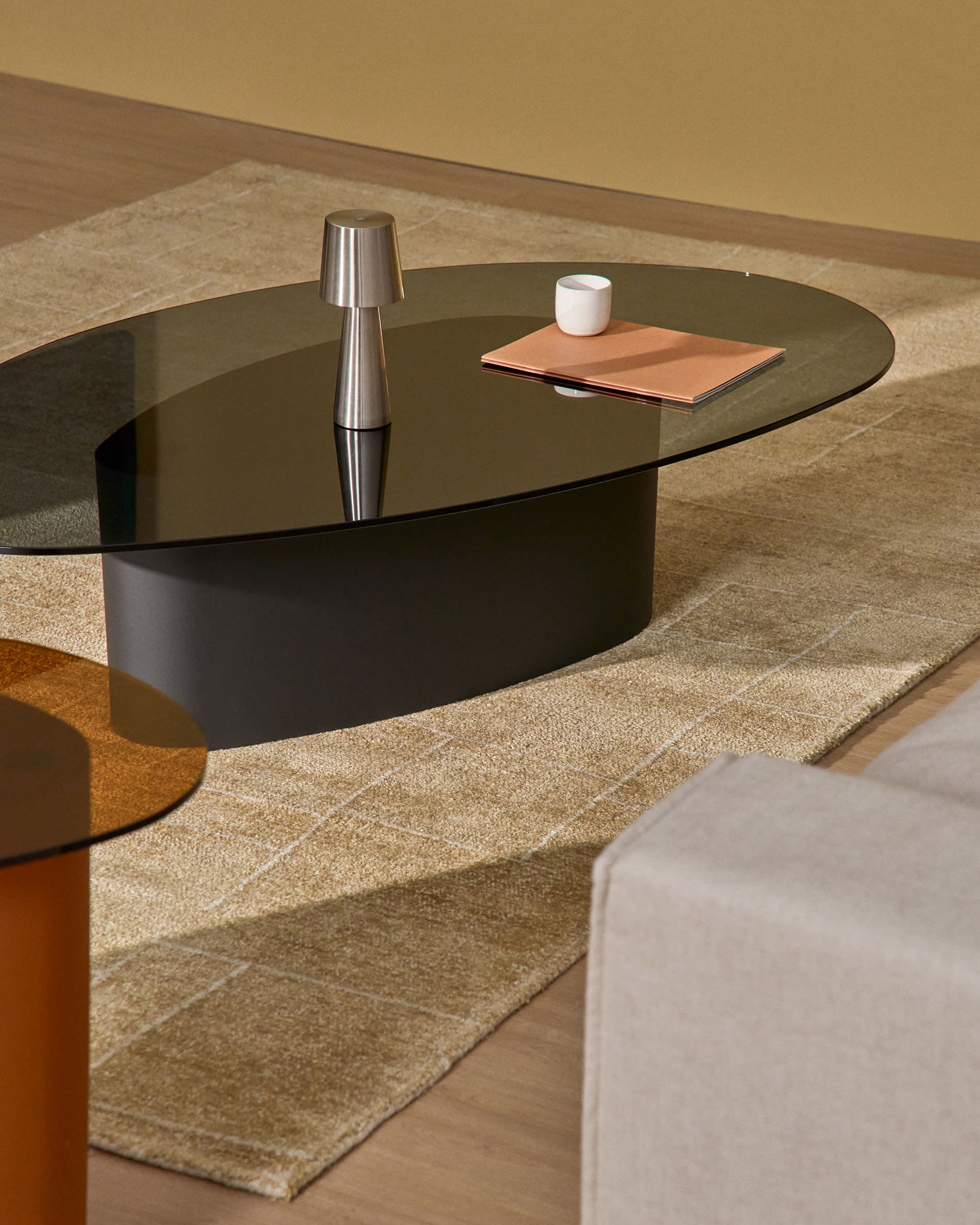 Salontafel OLIR - Zwart glas