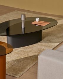 Salontafel OLIR - Zwart glas KAV T00231CR01