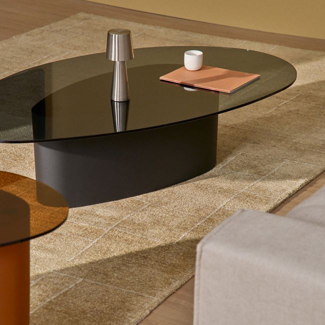 Salontafel OLIR - Zwart glas