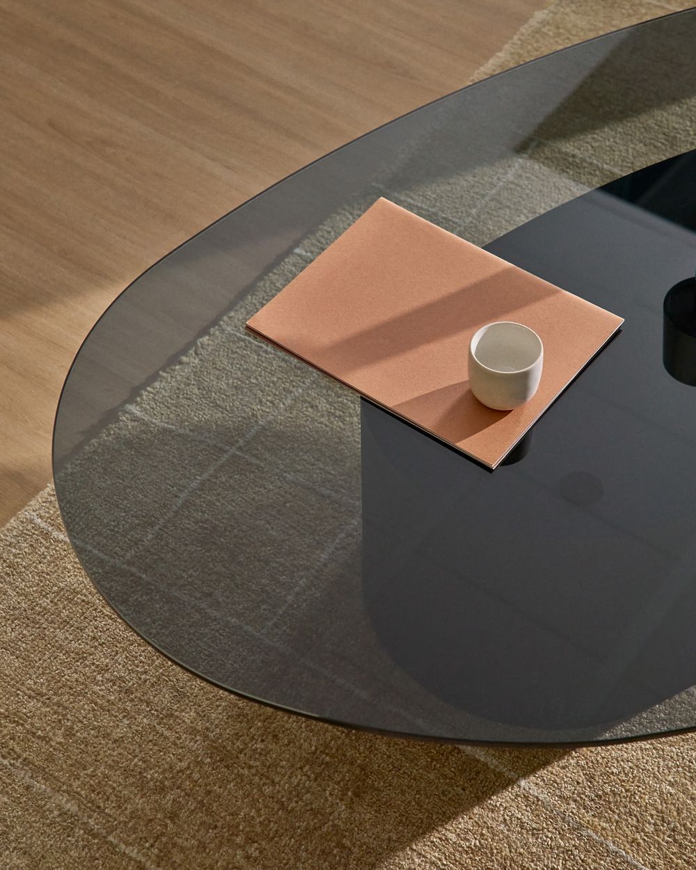 Salontafel OLIR - Zwart glas KAV T00231CR01