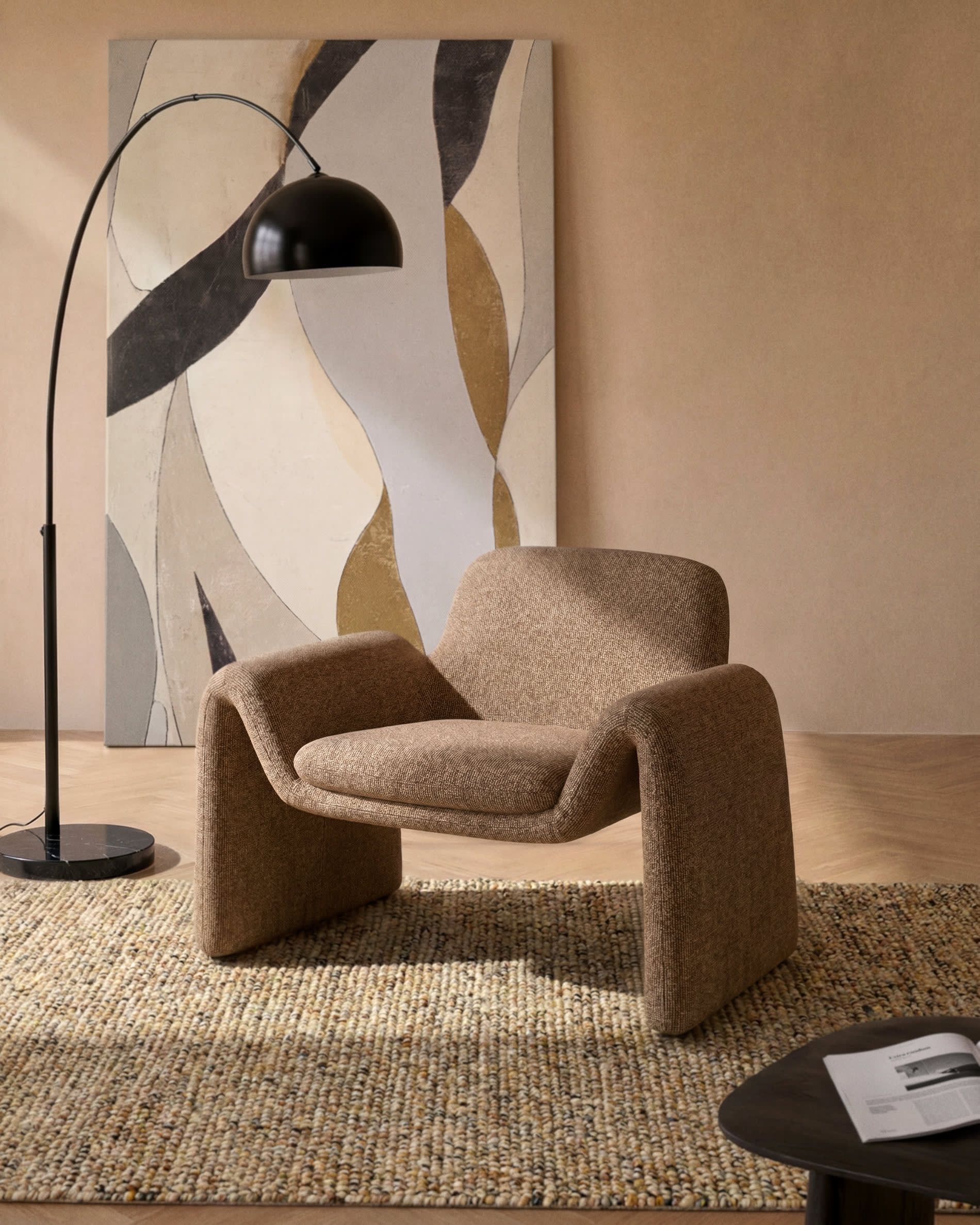 Fauteuil MELVIA - Chocoladebruin
