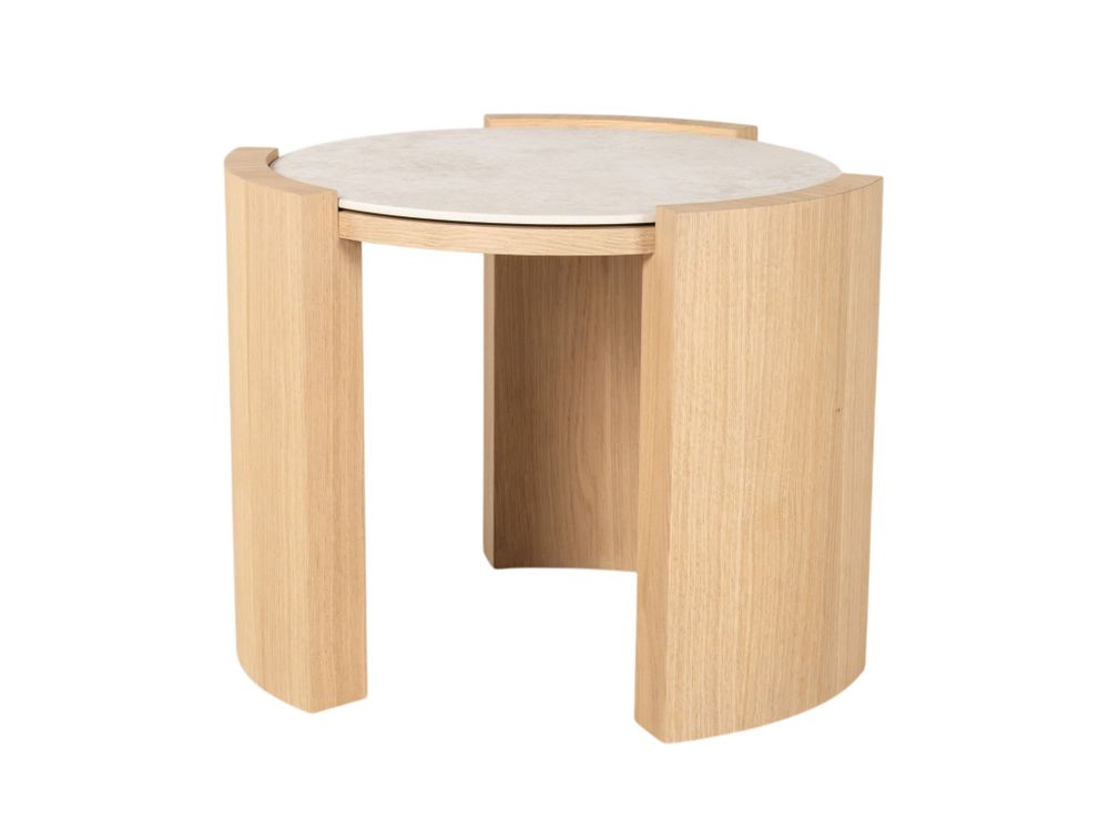 Salontafel HANA - Natural eikenfineer / Keramiek CRE-4-TZ3