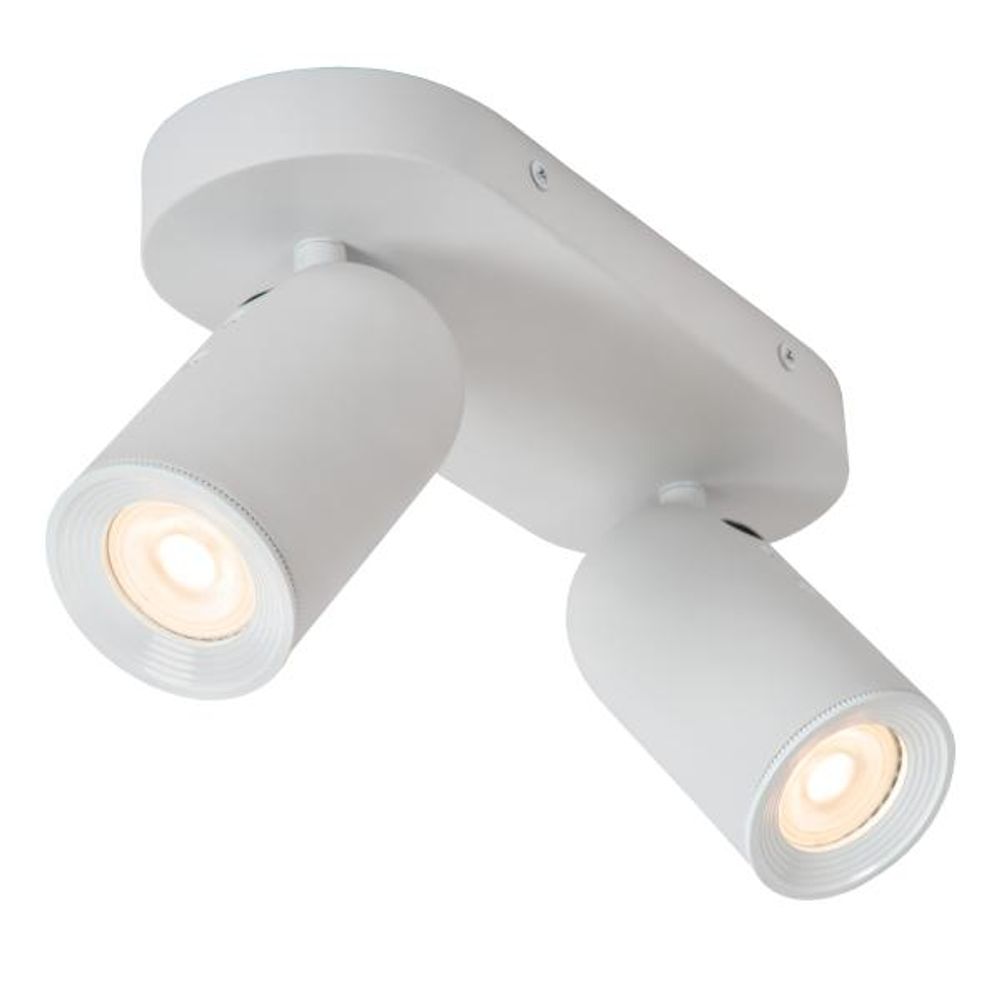 Plafondspot 2x PUNCH - Wit LCD139580231