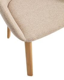 Armstoel MEILA - Beige stof / Massief essenhout KAV C00567UP12
