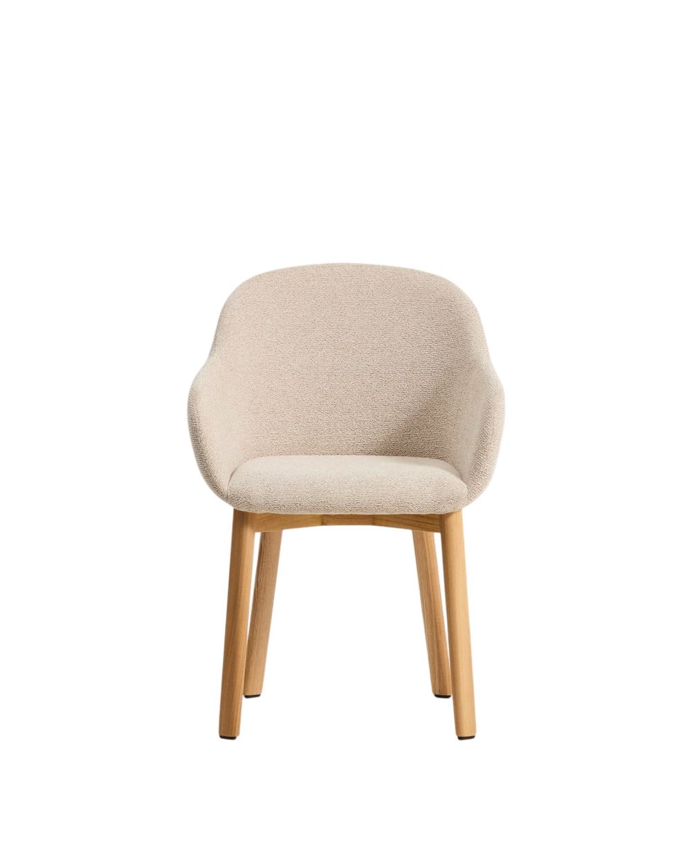 Armstoel MEILA - Beige stof / Massief essenhout KAV C00567UP12