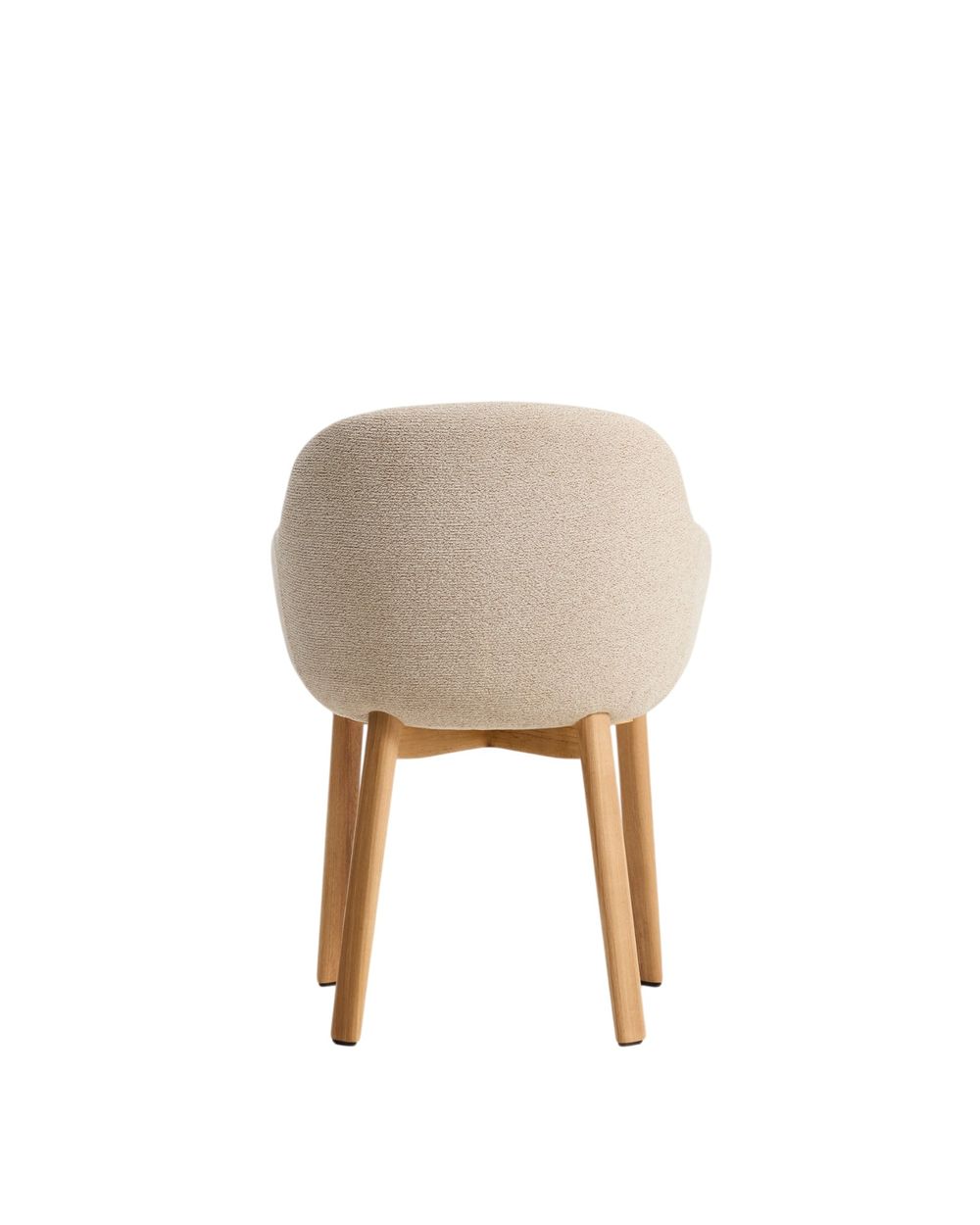 Armstoel MEILA - Beige stof / Massief essenhout KAV C00567UP12