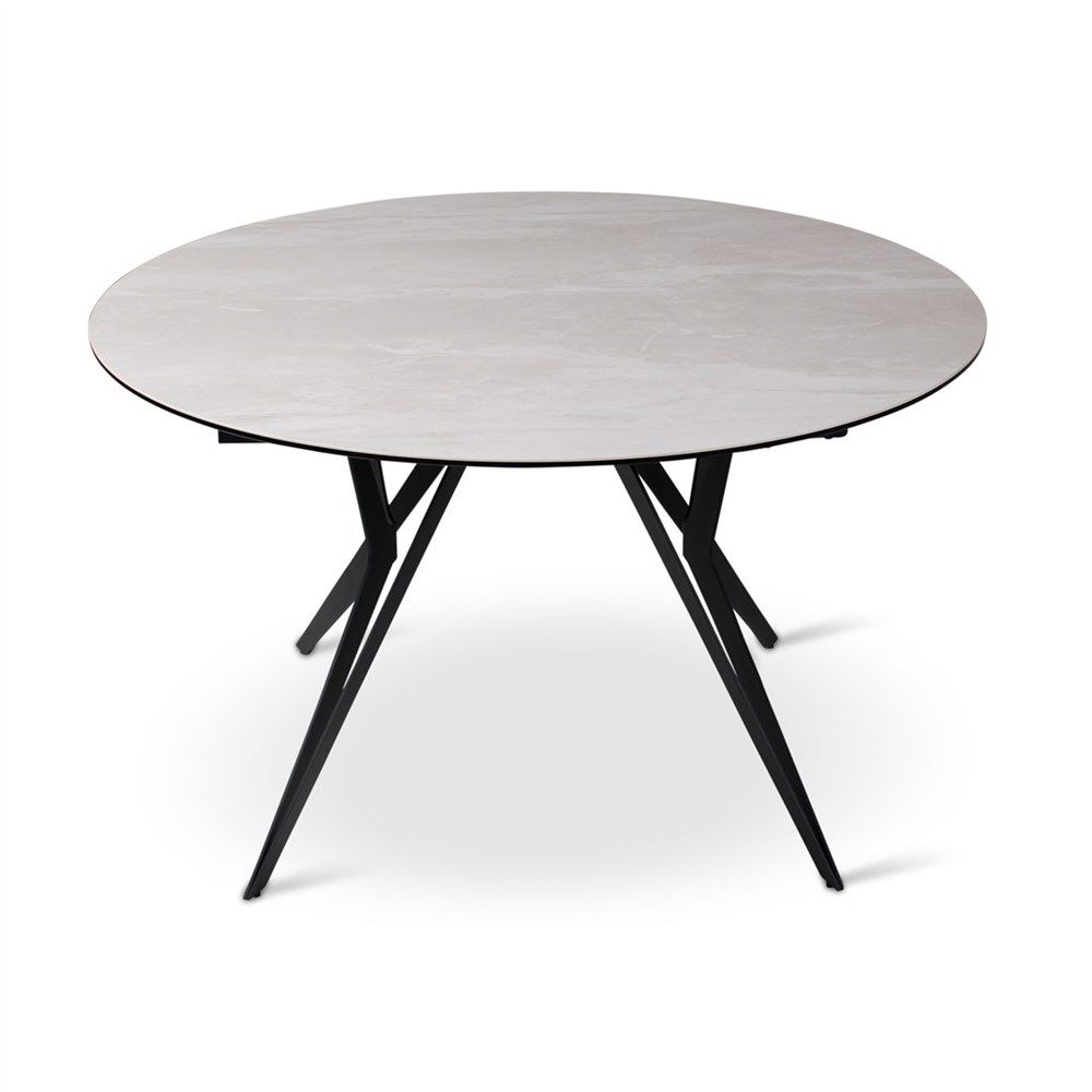Uitschuifbare tafel BOLETA - Beige keramiek VDC TA-01710