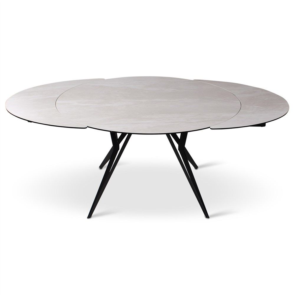 Uitschuifbare tafel BOLETA - Beige keramiek